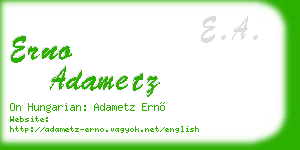 erno adametz business card